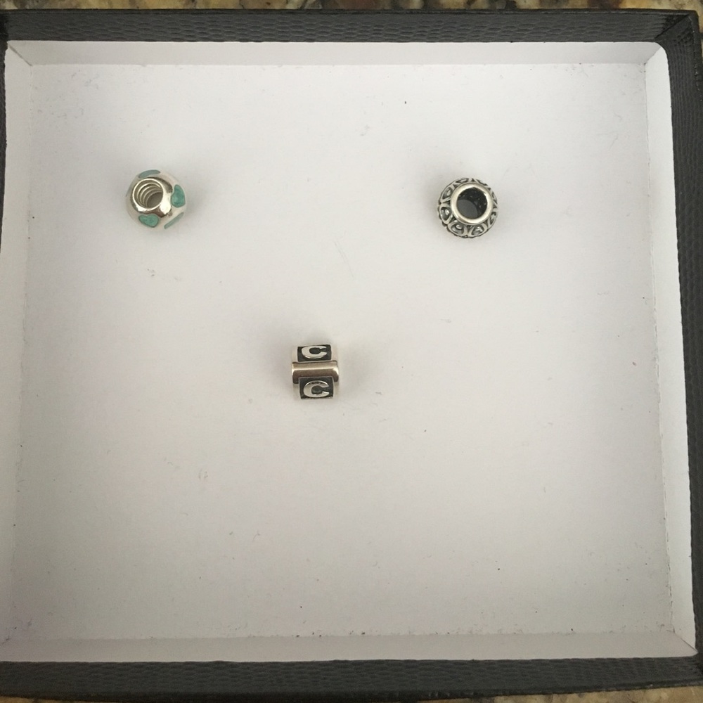 2 silver pandora charms